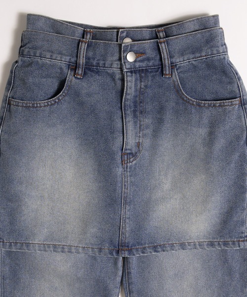 MUHET（ミュエータ）の「【set item】denim skirt & pants / デニムスカート＆パンツセット（デニムパンツ・レディース・ブラウン/ライトインディゴブルー/インディゴブルー・SMALL/LARGE/MEDIUM）」の12枚目の写真