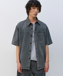 INSILENCE（インサイロンス）の「スラッシュウォッシングデニムシャツ WASHED GREY（シャツ/ブラウス）」