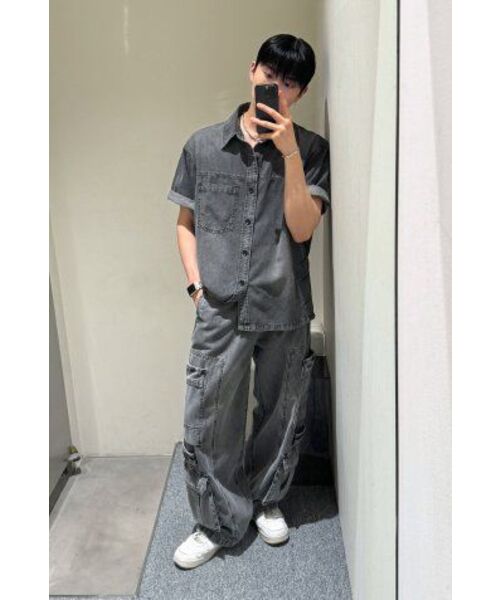 INSILENCE(インサイロンス)の「スラッシュウォッシングデニムシャツ WASHED GREY(シャツ/ブラウス・レディース・その他・LARGE/MEDIUM/SMALL)」の14枚目の写真