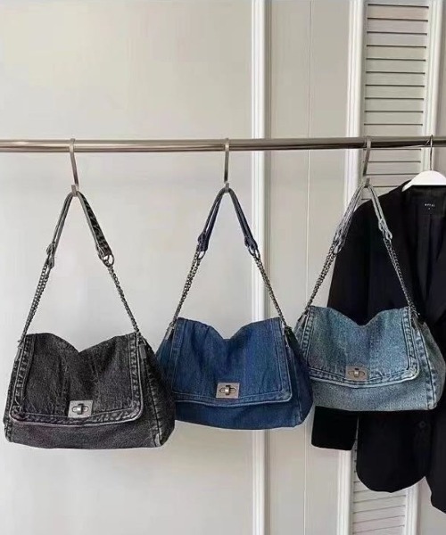 Lips(リップス)の「ヴィンテージライクな風合いが魅力◎デニムショルダーバッグ(ショルダーバッグ・レディース・ブルー/サックスブルー/ブラック・FREE)」の22枚目の写真