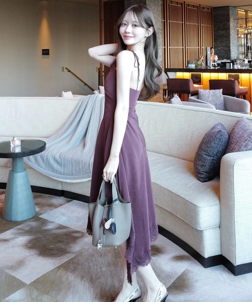 EIMY ISTOIRE(エイミーイストワール)の「PAPILLON JACQUARD DRESS(ワンピース・レディース・ブラック/バーガンディー・36/38)」の2枚目の写真
