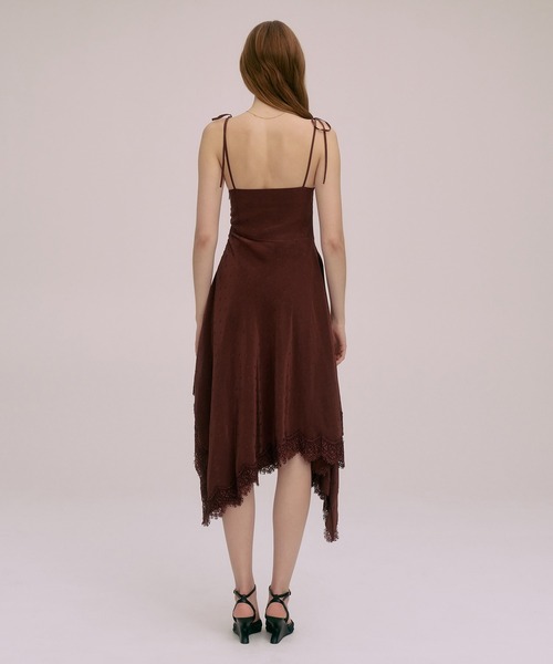EIMY ISTOIRE(エイミーイストワール)の「PAPILLON JACQUARD DRESS(ワンピース・レディース・ブラック/バーガンディー・36/38)」の6枚目の写真