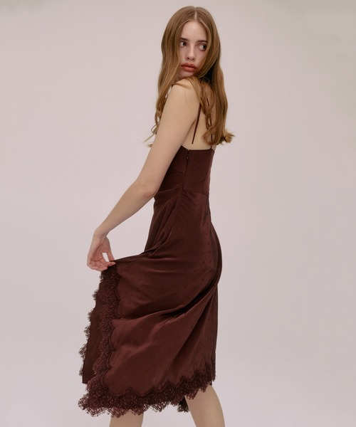 EIMY ISTOIRE(エイミーイストワール)の「PAPILLON JACQUARD DRESS(ワンピース・レディース・ブラック/バーガンディー・36/38)」の7枚目の写真