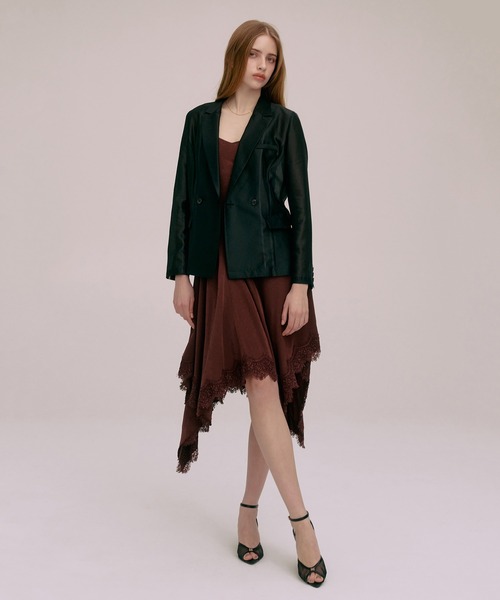 EIMY ISTOIRE(エイミーイストワール)の「PAPILLON JACQUARD DRESS(ワンピース・レディース・ブラック/バーガンディー・36/38)」の11枚目の写真