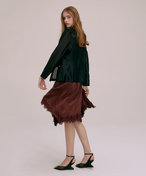 EIMY ISTOIRE(エイミーイストワール)の「PAPILLON JACQUARD DRESS(ワンピース・レディース・ブラック/バーガンディー・36/38)」の12枚目の写真