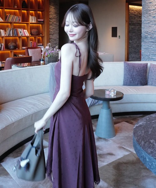 EIMY ISTOIRE(エイミーイストワール)の「PAPILLON JACQUARD DRESS(ワンピース・レディース・ブラック/バーガンディー・36/38)」の21枚目の写真