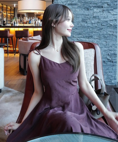 EIMY ISTOIRE(エイミーイストワール)の「PAPILLON JACQUARD DRESS(ワンピース・レディース・ブラック/バーガンディー・36/38)」の20枚目の写真