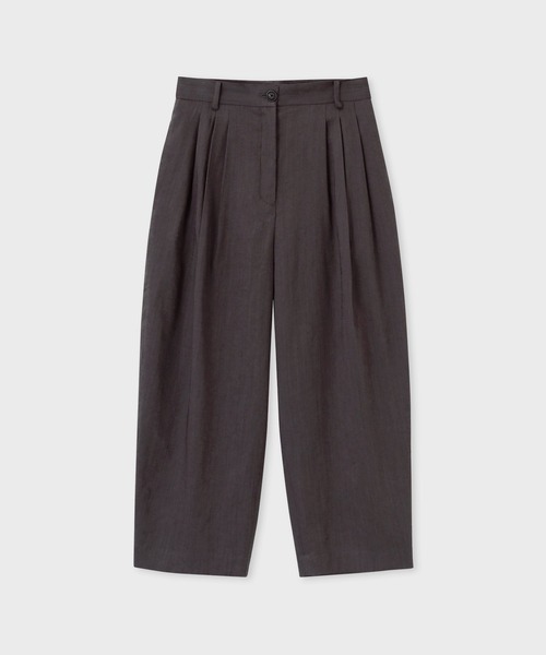 Paul Smith(ポールスミス)の「ウィメンズ レーヨンリネン コクーンシルエット タックパンツ / 165050 396T(スラックス・レディース・ダークブラウン・40)」の1枚目の写真