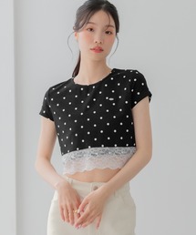 Heather | アソートレーストリムTEE 999601(Tシャツ/カットソー)