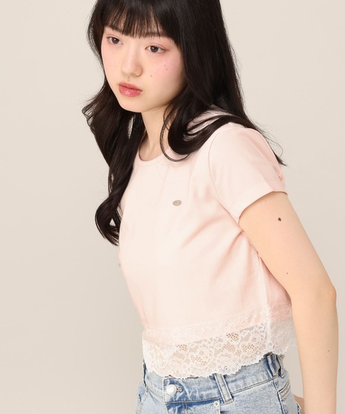 Heather(ヘザー)の「アソートレーストリムTEE 999601(Tシャツ/カットソー・レディース・ブラック系その他/ブルー系その他/ホワイト系その他/ホワイト系その他2/オフホワイト/ピンク・FREE)」の6枚目の写真