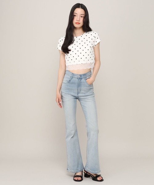 Heather(ヘザー)の「アソートレーストリムTEE 999601(Tシャツ/カットソー・レディース・ブラック系その他/ブルー系その他/ホワイト系その他/ホワイト系その他2/オフホワイト/ピンク・FREE)」の10枚目の写真