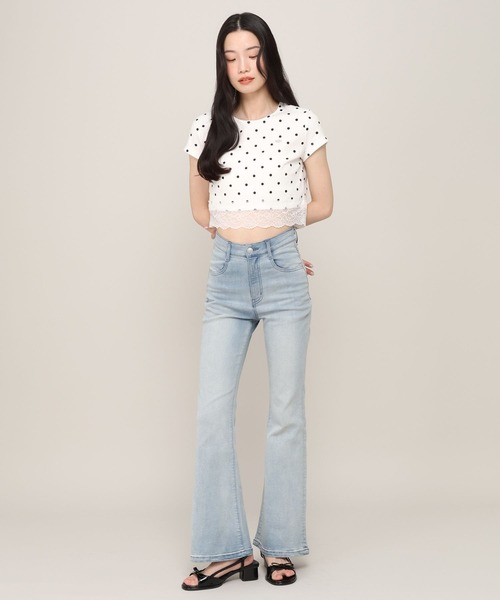 Heather(ヘザー)の「アソートレーストリムTEE 999601(Tシャツ/カットソー・レディース・ブラック系その他/ブルー系その他/ホワイト系その他/ホワイト系その他2/オフホワイト/ピンク・FREE)」の11枚目の写真