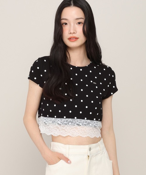 Heather(ヘザー)の「アソートレーストリムTEE 999601(Tシャツ/カットソー・レディース・ブラック系その他/ブルー系その他/ホワイト系その他/ホワイト系その他2/オフホワイト/ピンク・FREE)」の14枚目の写真