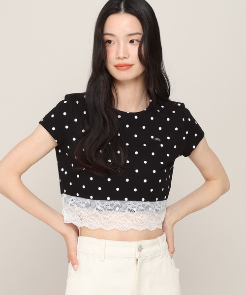 Heather(ヘザー)の「アソートレーストリムTEE 999601(Tシャツ/カットソー・レディース・ブラック系その他/ブルー系その他/ホワイト系その他/ホワイト系その他2/オフホワイト/ピンク・FREE)」の15枚目の写真