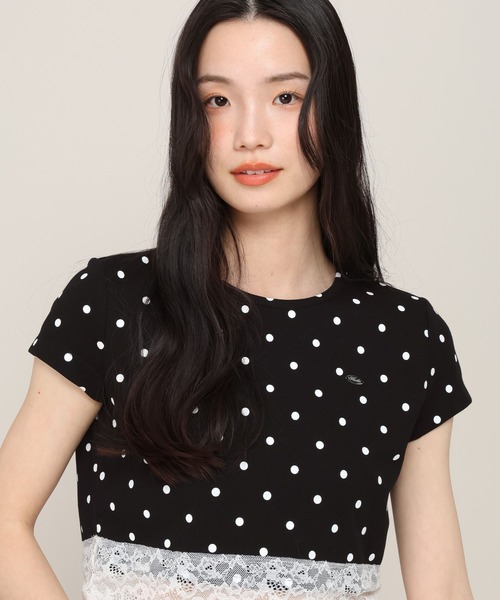 Heather(ヘザー)の「アソートレーストリムTEE 999601(Tシャツ/カットソー・レディース・ブラック系その他/ブルー系その他/ホワイト系その他/ホワイト系その他2/オフホワイト/ピンク・FREE)」の16枚目の写真