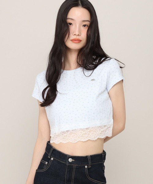 Heather(ヘザー)の「アソートレーストリムTEE 999601(Tシャツ/カットソー・レディース・ブラック系その他/ブルー系その他/ホワイト系その他/ホワイト系その他2/オフホワイト/ピンク・FREE)」の20枚目の写真