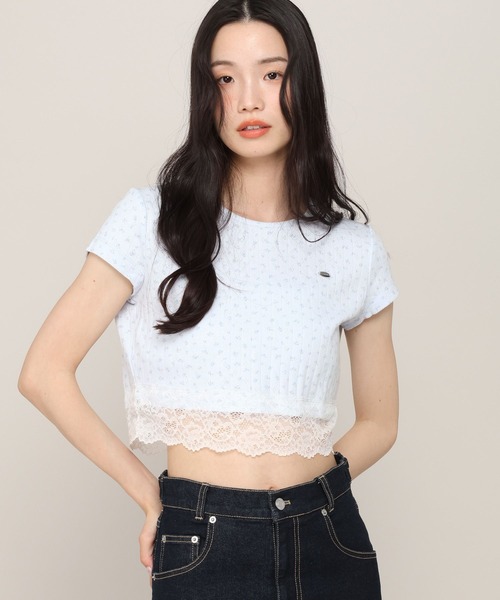 Heather(ヘザー)の「アソートレーストリムTEE 999601(Tシャツ/カットソー・レディース・ブラック系その他/ブルー系その他/ホワイト系その他/ホワイト系その他2/オフホワイト/ピンク・FREE)」の21枚目の写真