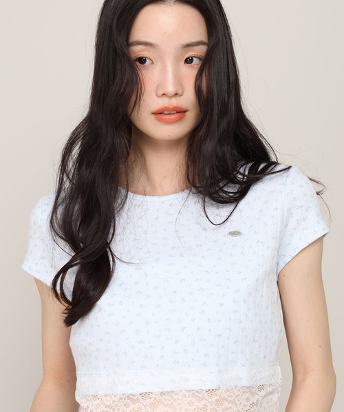 Heather(ヘザー)の「アソートレーストリムTEE 999601(Tシャツ/カットソー・レディース・ブラック系その他/ブルー系その他/ホワイト系その他/ホワイト系その他2/オフホワイト/ピンク・FREE)」の22枚目の写真