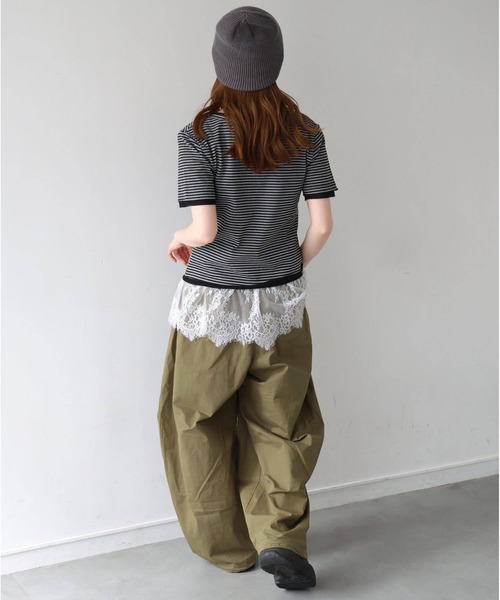 tiptop（ティップトップ）の「配色前ギャザーT（Tシャツ/カットソー・レディース・ホワイト系その他/ブラック/グレー系その他/ブラウン・FREE）」の16枚目の写真