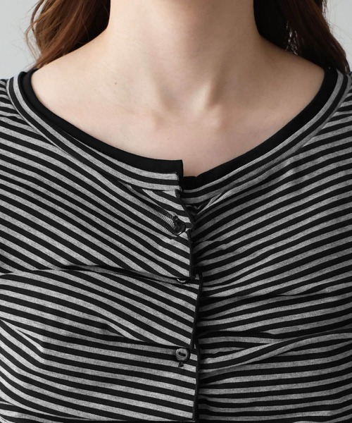 tiptop（ティップトップ）の「配色前ギャザーT（Tシャツ/カットソー・レディース・ホワイト系その他/ブラック/グレー系その他/ブラウン・FREE）」の17枚目の写真