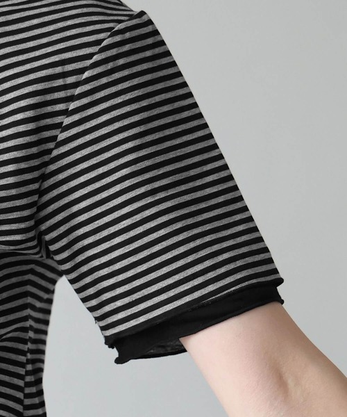 tiptop（ティップトップ）の「配色前ギャザーT（Tシャツ/カットソー・レディース・ホワイト系その他/ブラック/グレー系その他/ブラウン・FREE）」の18枚目の写真