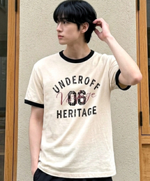 UNDEROFF（アンダーオフ）の「エッセンシャルスタンダード 半袖リンガーTシャツ ヴィンテージクリーム（Tシャツ/カットソー）」