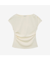 MIND BRIDGE WOMEN（マインドブリッジウーマン）の「[W]キャップスリーブシャーリング半袖ティーブラウス - 4カラー（Tシャツ/カットソー）」