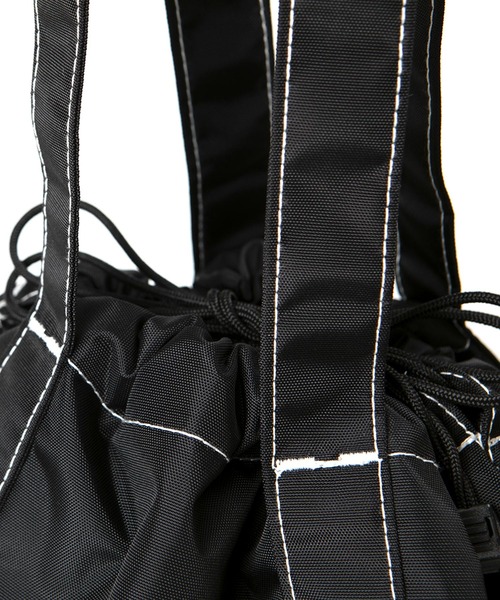 Drifter(ドリフター)の「BUCKEYE DRAWSTRING TOTE L/バックアイドローストリングトート(Lサイズ)(トートバッグ・レディース・レオパード/ダークグリーン系/ブラック/ベージュ系その他/チャコールグレー×ブラック・FREE)」の10枚目の写真