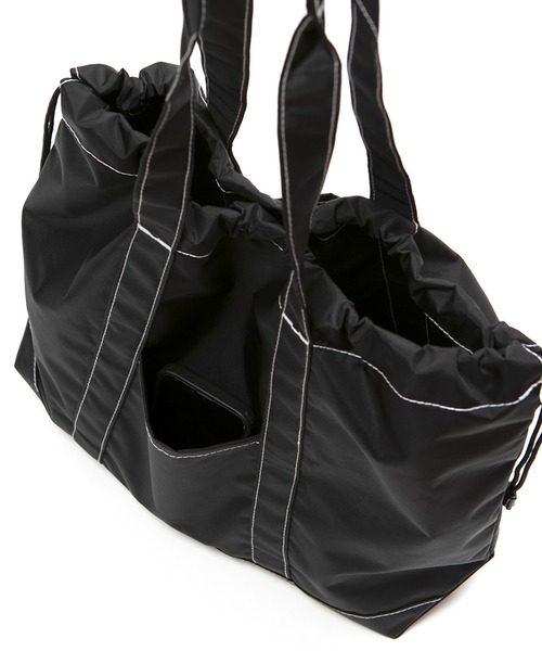 Drifter(ドリフター)の「BUCKEYE DRAWSTRING TOTE L/バックアイドローストリングトート(Lサイズ)(トートバッグ・レディース・レオパード/ダークグリーン系/ブラック/ベージュ系その他/チャコールグレー×ブラック・FREE)」の14枚目の写真