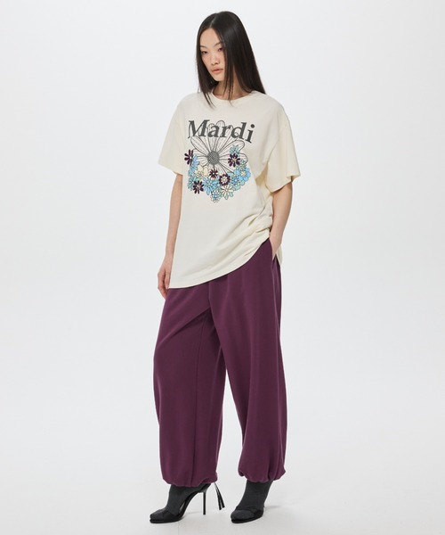 Mardi Mercredi（マルディメクルディ）の「UNISEX TSHIRT FLOWERMARDI JARDIN VVD / ユニセックス Tシャツ フラワーマルディ ジャルダン VVD（Tシャツ/カットソー・レディース・ホワイト×ブルー/ホワイト×グリーン・FREE）」の22枚目の写真