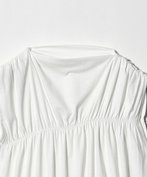 BEAUTY&YOUTH UNITED ARROWS(ビューティーアンドユースユナイテッドアローズ)の「【WEB限定 Wardrobe DAILY MINIMAL】シャーリング ノースリーブトップス(Tシャツ/カットソー・レディース・イエロー/ダークグレー/ホワイト・FREE)」の17枚目の写真