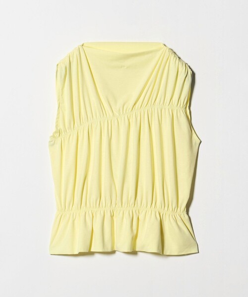 BEAUTY&YOUTH UNITED ARROWS(ビューティーアンドユースユナイテッドアローズ)の「【WEB限定 Wardrobe DAILY MINIMAL】シャーリング ノースリーブトップス(Tシャツ/カットソー・レディース・イエロー/ダークグレー/ホワイト・FREE)」の19枚目の写真