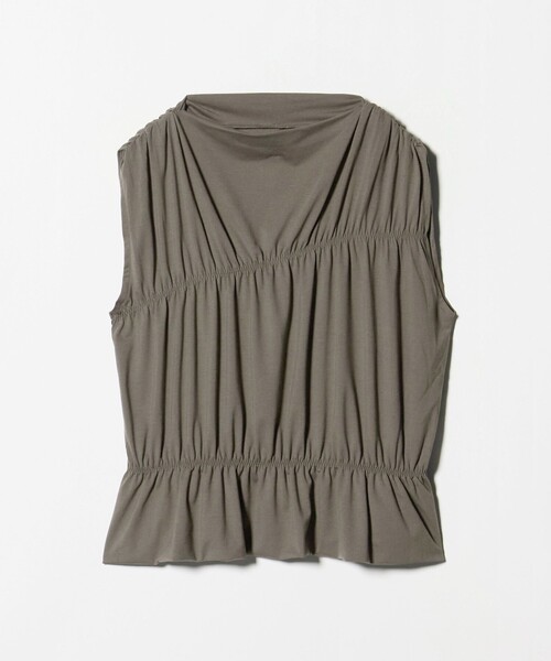 BEAUTY&YOUTH UNITED ARROWS(ビューティーアンドユースユナイテッドアローズ)の「【WEB限定 Wardrobe DAILY MINIMAL】シャーリング ノースリーブトップス(Tシャツ/カットソー・レディース・イエロー/ダークグレー/ホワイト・FREE)」の22枚目の写真