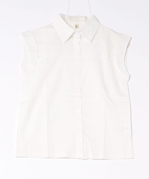 BLANC FICELLE(ブランフィセル)の「薄手 ヨーク切替フレンチスリーブシャツ(シャツ/ブラウス・レディース・ブルー/White・M/S/L)」の18枚目の写真