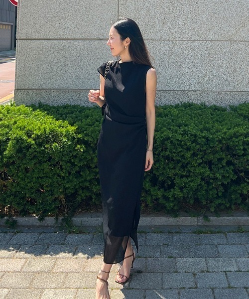 FAVORITO(ファヴォリート)の「ウエストマークワンピース(ワンピース・レディース・ブラック/オフホワイト・F)」の19枚目の写真