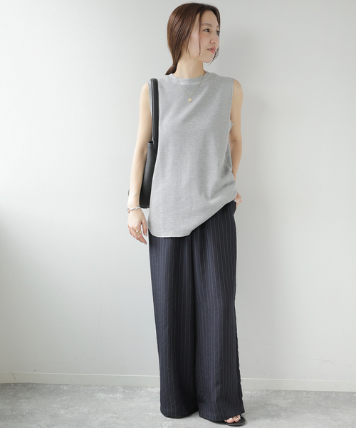 JOURNAL STANDARD relume(ジャーナルスタンダード レリューム)の「《WEB限定追加2》TCワッフルノースリーブ(Tシャツ/カットソー・レディース・ライトグレー/ホワイト/ブラック/ブラウン・FREE)」の13枚目の写真