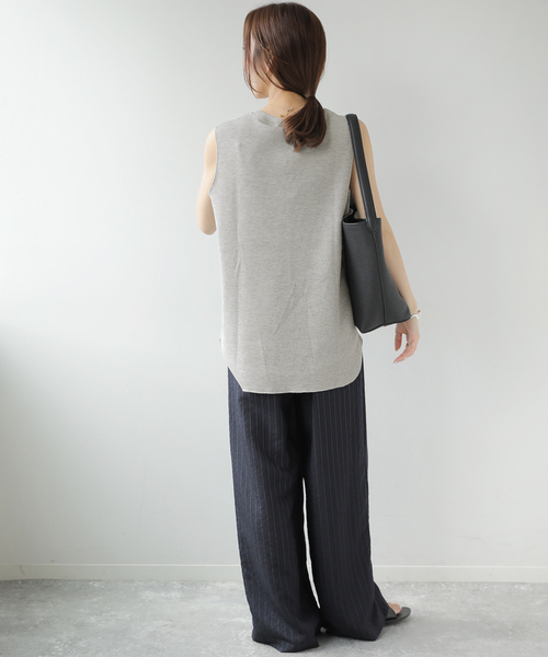 JOURNAL STANDARD relume(ジャーナルスタンダード レリューム)の「《WEB限定追加2》TCワッフルノースリーブ(Tシャツ/カットソー・レディース・ライトグレー/ホワイト/ブラック/ブラウン・FREE)」の15枚目の写真