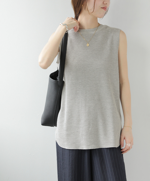 JOURNAL STANDARD relume(ジャーナルスタンダード レリューム)の「《WEB限定追加2》TCワッフルノースリーブ(Tシャツ/カットソー・レディース・ライトグレー/ホワイト/ブラック/ブラウン・FREE)」の17枚目の写真