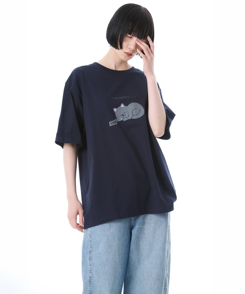 FRUIT OF THE LOOM(フルーツオブザルーム)の「Fall asleep Tシャツ(Tシャツ/カットソー・メンズ・ホワイト/ブラック/ネイビー・M/XL/L)」の3枚目の写真