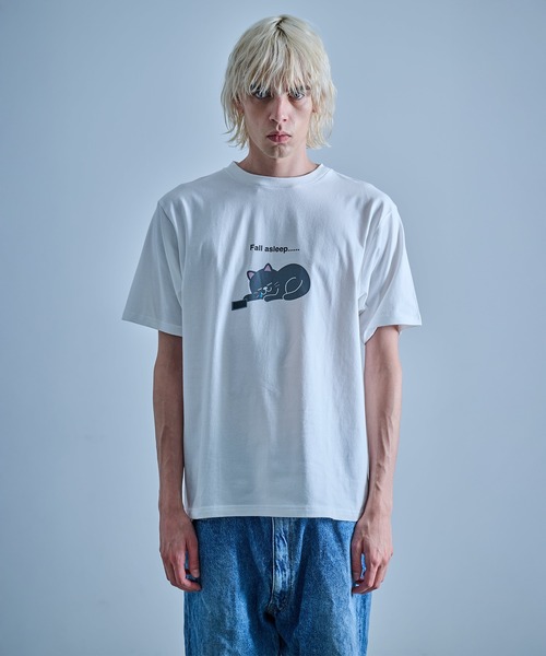 FRUIT OF THE LOOM(フルーツオブザルーム)の「Fall asleep Tシャツ(Tシャツ/カットソー・メンズ・ホワイト/ブラック/ネイビー・M/XL/L)」の12枚目の写真