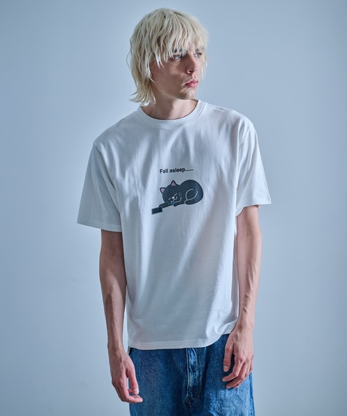 FRUIT OF THE LOOM(フルーツオブザルーム)の「Fall asleep Tシャツ(Tシャツ/カットソー・メンズ・ホワイト/ブラック/ネイビー・M/XL/L)」の15枚目の写真