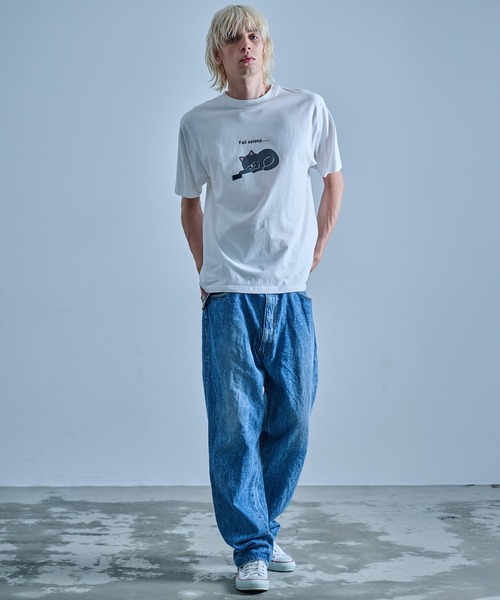 FRUIT OF THE LOOM(フルーツオブザルーム)の「Fall asleep Tシャツ(Tシャツ/カットソー・メンズ・ホワイト/ブラック/ネイビー・M/XL/L)」の20枚目の写真