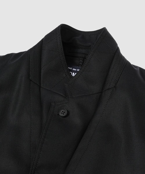 COMME des GARCONS HOMME（コム デ ギャルソン・オム）の「WOOL GARBA PUCKERING JACKET（テーラードジャケット・メンズ・ブラック/ネイビー・XS/S/M/L）」の4枚目の写真