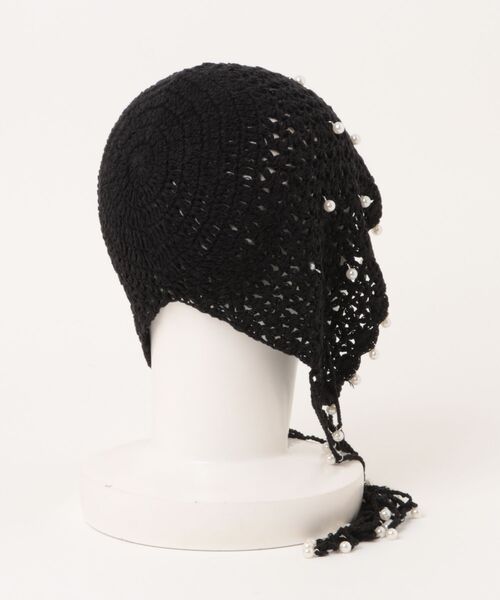UP START（アップスタート）の「【Bls】【ZA】【Bling Leads】ﾊﾟｰﾙ ｸﾛｼｪﾎﾞﾝﾈｯﾄ(BL)（ニットキャップ/ビーニー・レディース・ベージュ/ブラック・FREE）」の9枚目の写真