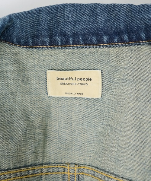 beautiful people（ビューティフルピープル）の「【beautiful people/ビューティフルピープル】selvedgedenim square　big blouson vintage/セルビッジデニムブルゾン/Gジャン（デニムジャケット・レディース・ダークインディゴブルー・38/36）」の10枚目の写真