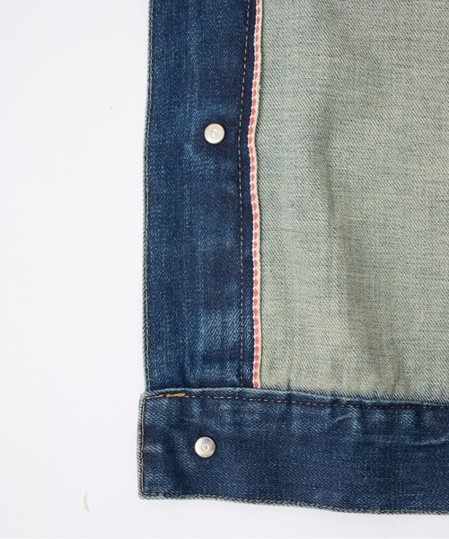 beautiful people（ビューティフルピープル）の「【beautiful people/ビューティフルピープル】selvedgedenim square　big blouson vintage/セルビッジデニムブルゾン/Gジャン（デニムジャケット・レディース・ダークインディゴブルー・38/36）」の11枚目の写真