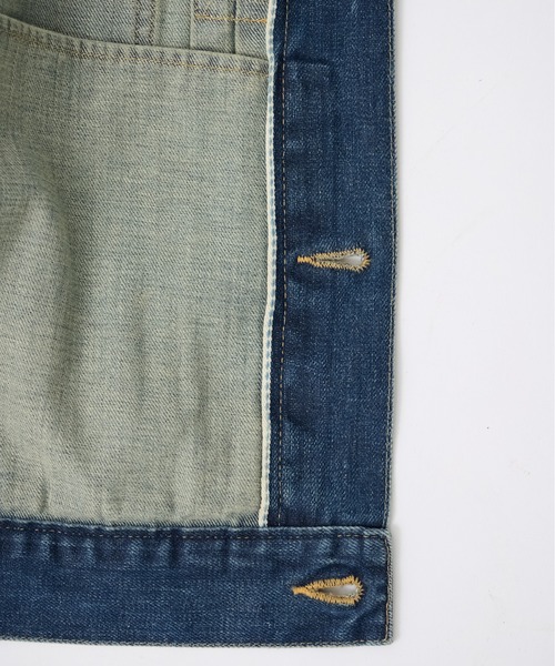 beautiful people（ビューティフルピープル）の「【beautiful people/ビューティフルピープル】selvedgedenim square　big blouson vintage/セルビッジデニムブルゾン/Gジャン（デニムジャケット・レディース・ダークインディゴブルー・38/36）」の12枚目の写真