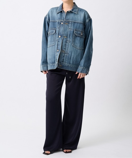 beautiful people（ビューティフルピープル）の「【beautiful people/ビューティフルピープル】selvedgedenim square　big blouson vintage/セルビッジデニムブルゾン/Gジャン（デニムジャケット・レディース・ダークインディゴブルー・38/36）」の2枚目の写真