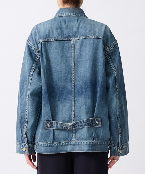 beautiful people（ビューティフルピープル）の「【beautiful people/ビューティフルピープル】selvedgedenim square　big blouson vintage/セルビッジデニムブルゾン/Gジャン（デニムジャケット・レディース・ダークインディゴブルー・38/36）」の5枚目の写真
