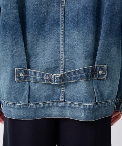 beautiful people（ビューティフルピープル）の「【beautiful people/ビューティフルピープル】selvedgedenim square　big blouson vintage/セルビッジデニムブルゾン/Gジャン（デニムジャケット・レディース・ダークインディゴブルー・38/36）」の8枚目の写真